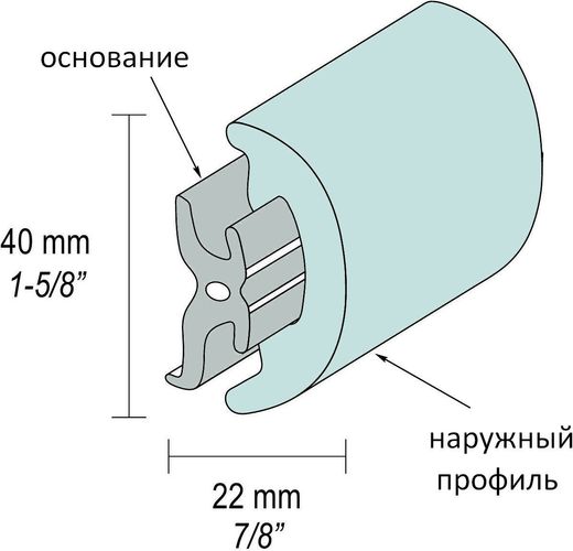 Основание привального бруса RADIAL 40
