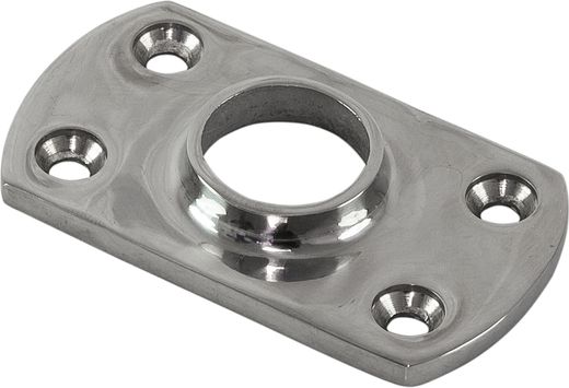 Основание стойки леера 7/8" (22 мм), 90 град, прямоугольное под сварку