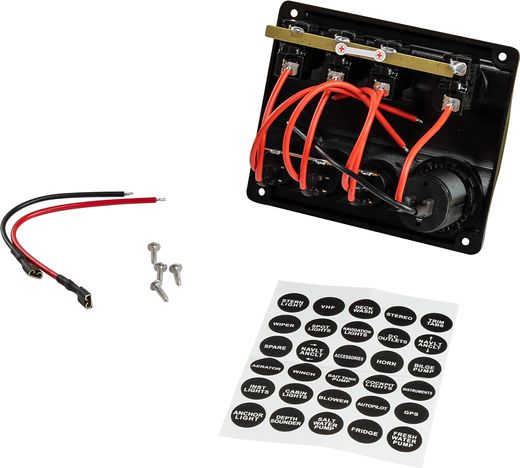 Панель бортового питания 3 переключателя, USB зарядка, индикация, автоматы