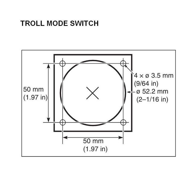 Панель с кнопкой включения режима Troll к тахометрам 3420093J40, 3420093J51