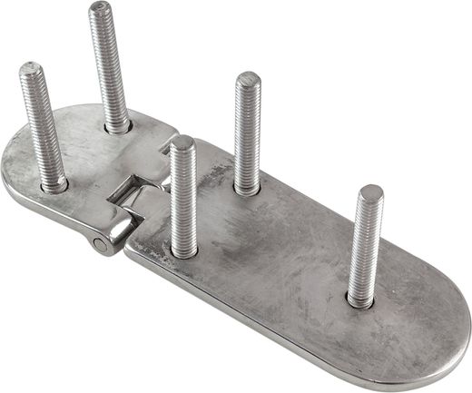 Петля неразъемная 125x40x4 мм M6x3, нержавеющая
