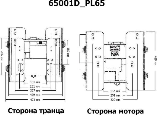 Подъёмник мотора гидравлический 50-300 л.с. вертикальный (Power-Lift) с указателем, CMC