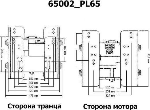 Подъёмник мотора гидравлический 50-300 л.с. вертикальный, скоростной (Power-Lift) с указателем