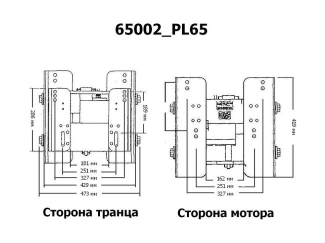 Подъёмник мотора гидравлический 50-300 л.с. вертикальный, скоростной (Power-Lift), CMC