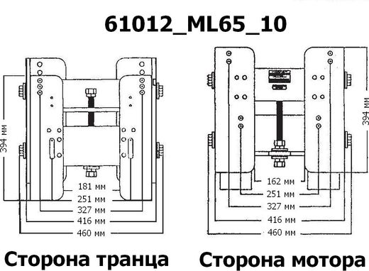Подъёмник мотора ручной вертикальный 50-300 л.с. вынос 254 мм (Manual-Lift), CMC