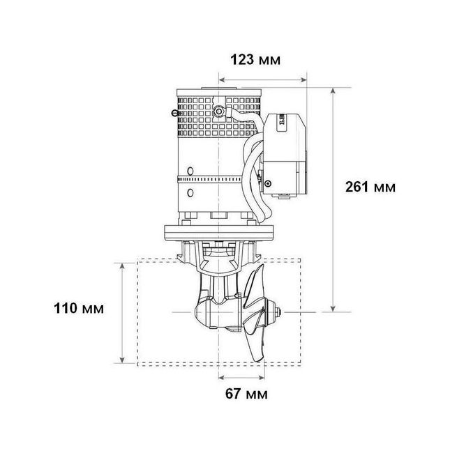 Подруливающее устройство Lewmar 110TT, 1,5 Kw, 12