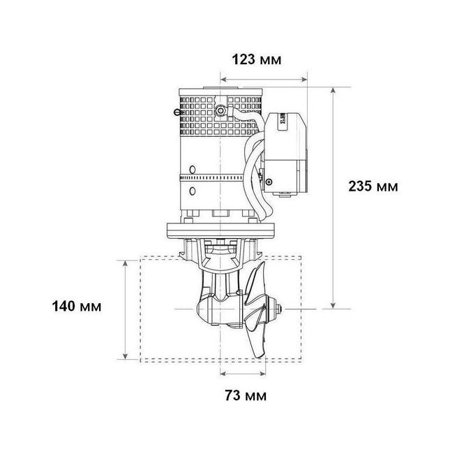 Подруливающее устройство Lewmar 140TT, 2,2 Kw, 12 В