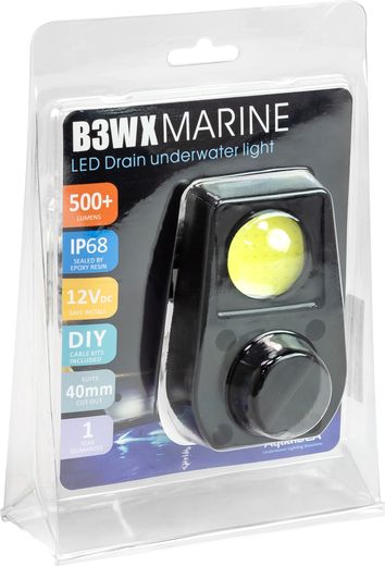 Подводный огонь со сливной пробкой, White, AquaIDEA
