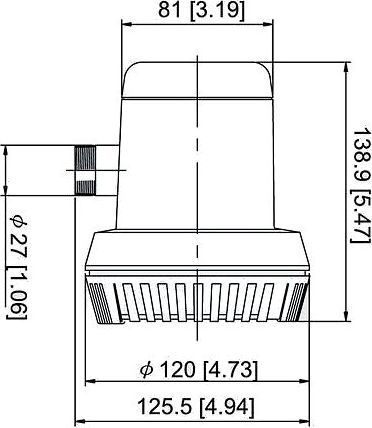 Помпа осушительная, 24 В, 600GPH (2271 л/ч), автоматическая