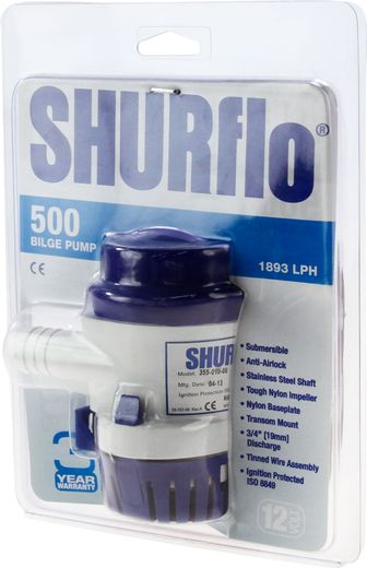 Помпа осушительная Shurflo, 12 В, 500GPH (1893 л/час)
