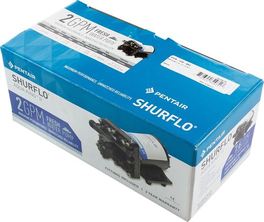 Помпа водоподающая мембранная Shurflo AquaKing Junior, 12 В, 7.6 л/мин, 20 PSI (1.4 бар)