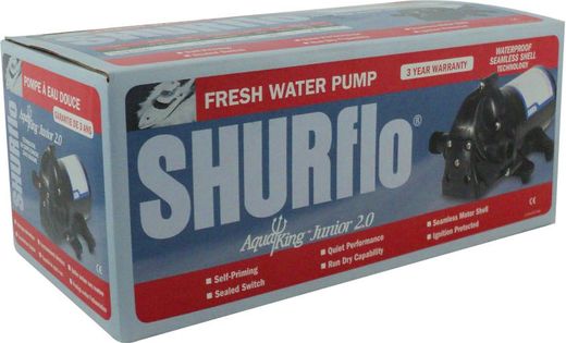 Помпа водоподающая мембранная Shurflo AquaKing Junior, 12 В, 7.6 л/мин, 30 PSI (2.0 бар)