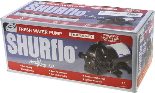 Помпа водоподающая мембранная Shurflo AquaKing Standart, 24 В, 11.35 л/мин, 45 PSI (3.1 бар)