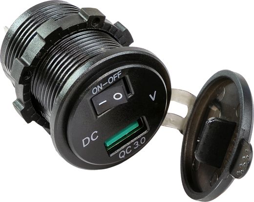 Разъем USB Charger QC3.0 с вольтметром