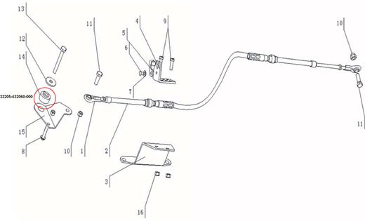 Ролик в рычаг переключения скоростей Suzuki DF9.9BS-20AS/30AS