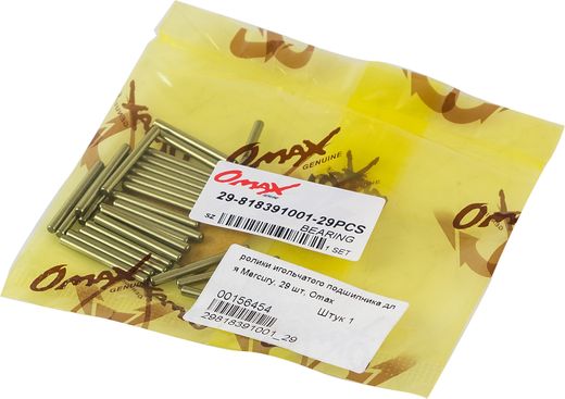 Ролики игольчатого подшипника Mercury 65-125, 29 шт, Omax