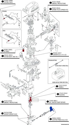 Сервисный набор ТО Suzuki DF4A/5A/6A (c 2017-)