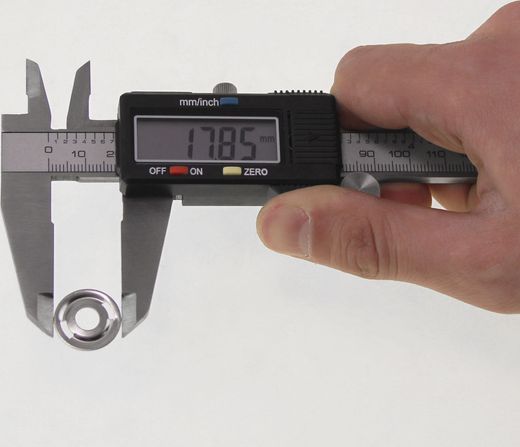 Шайба ответной части DOT для тентовой застежки, никелированная латунь