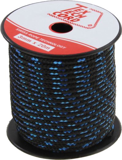 Шнур Mini Spoll d3мм, L20м, цвет черный/синий
