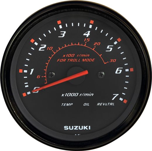Тахометр 4", 7000 об/мин, Suzuki DF40A-200A, черный