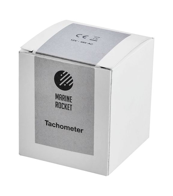 Тахометр со счётчиком моточасов THM101MR, встраиваемый, белая подсветка, Marine Rocket