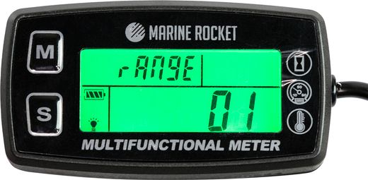Тахометр со счётчиком моточасов THM501MR, датчик температуры PT100, Marine Rocket