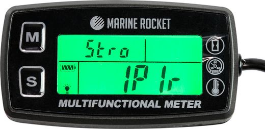 Тахометр со счётчиком моточасов THM501MR, датчик температуры PT100, Marine Rocket