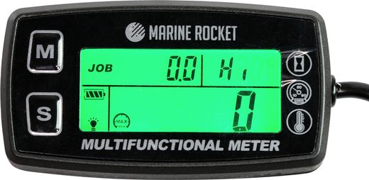 Тахометр со счётчиком моточасов THM501MR, датчик температуры PT100, Marine Rocket