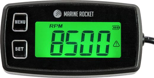 Тахометр со счётчиком моточасов THM305MR, сигнал превышения оборотов, Marine Rocket