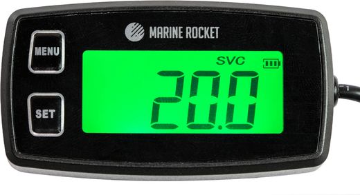 Тахометр со счётчиком моточасов THM305MR, сигнал превышения оборотов, Marine Rocket