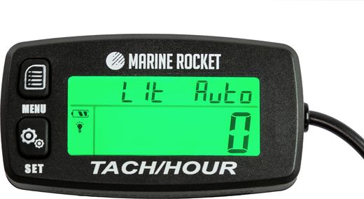 Тахометр со счётчиком моточасов THM306MR, 2 напоминания о ТО, Marine Rocket