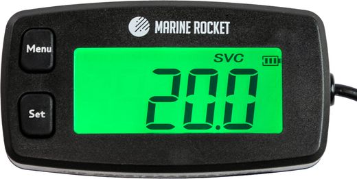 Тахометр со счётчиком моточасов THM304MR, IP65, Marine Rocket