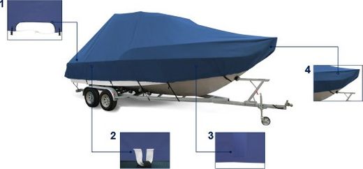 Тент для хранения катера длиной 6.4-7.0 м