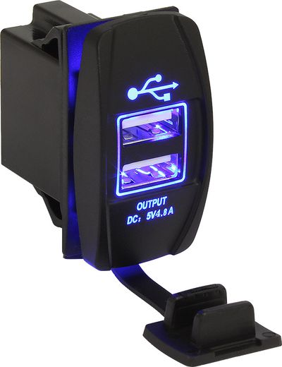 Зарядные гнезда usb в виде клавиши "marina", 4,8 а