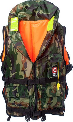 Жилет спасательный двусторонний универсальный COMFORT HUNTER (Охотник) 80-120 кг