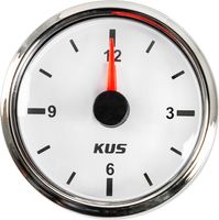 Часы кварцевые, аналоговый белый циферблат, нержавеющий ободок, д. 52 мм