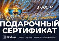 Электронный подарочный сертификат Море счастья (3 000)