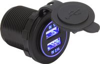 Гнездо питания с usb-разъемами, 3,1 а, подсветка