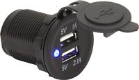 Гнездо питания с usb-разъемами, 3,1 а, светодиод