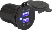 Гнездо питания с usb-разъемами, 4,8 а, подсветка