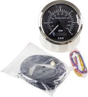 GPS-спидометр аналоговый 0-60 узлов, черный циферблат, нержавеющий ободок, выносная антенна, д. 85 мм, уцененный