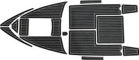 Комплект палубного покрытия для Феникс 560, тик черный, с обкладкой, Marine Rocket