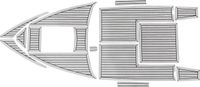 Комплект палубного покрытия для Феникс 560, тик серый, с обкладкой, Marine Rocket