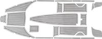 Комплект палубного покрытия для Феникс 600HT, тик серый, с обкладкой, Marine Rocket