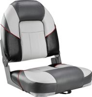 Кресло для катера (яхты) мягкое складное Premium Centurion, обивка винил, цвет серый/угольный, Marine Rocket (75129GC-MR)