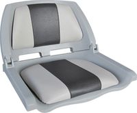 Кресло пластмассовое складное с подложкой Molded Fold-Down Boat Seat,серый/чёрный