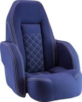 Кресло ROYALITA мягкое, подставка, обивка ткань Markilux темно-синяя