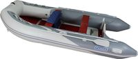 Надувная лодка ПВХ Forward MX390FL, серая, пол деревянный