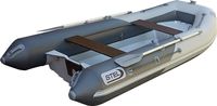 Лодка РИБ (RIB) STEL R-375, белый/светло-серый, накладки на рундук и банки, защита киля, корпус белый