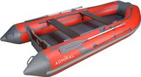 Надувная лодка ПВХ, Адмирал 330 CF НДНД, роульс, рым, красный/серый